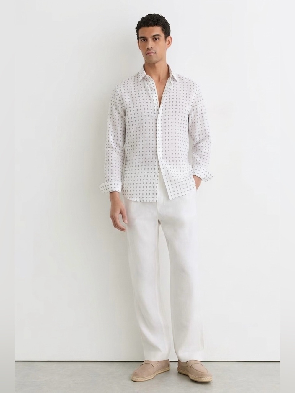 Massimo Dutti White soft cotton Shirt
